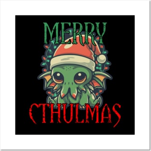 Chibi Christmas Cthulhu - Merry Cthulmas! Posters and Art